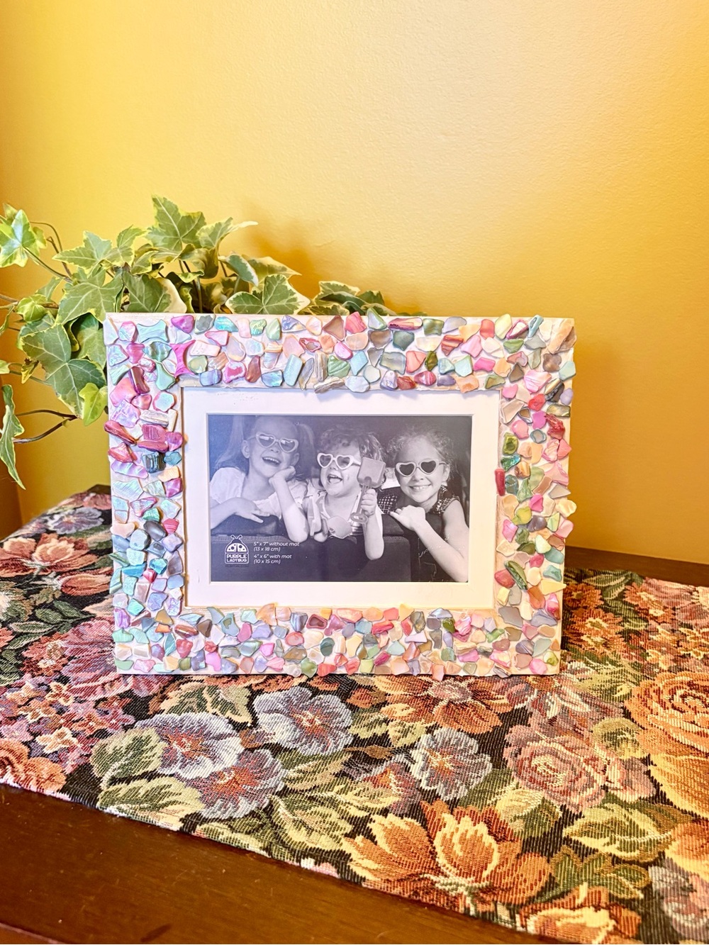 Multicolor Mosaic Stone Photo Frame - Home Accents